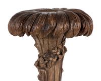 A Continental Carved Oak Figural Pedestal