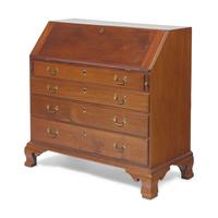 A Chippendale Shell-Carved Mahogany Slant-Front Desk