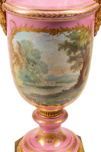 A Gilt Bronze Mounted Sèvres Style Porcelain Vase