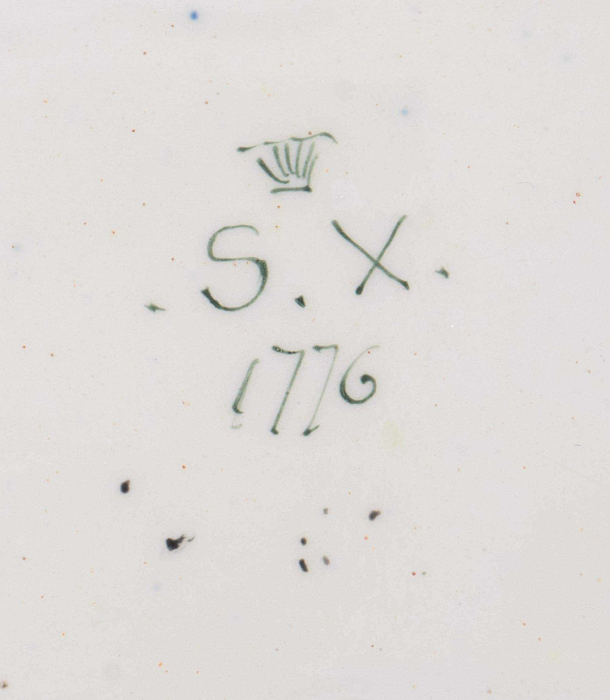 A French Faience Box and a German Porcelain Cachepot — 19TH CENTURY