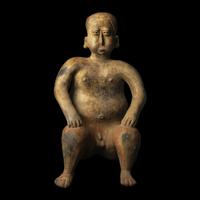 A Jalisco Terracotta Seated Male Figure