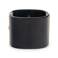Chanel Resin & Rhinestone Logo Cuff