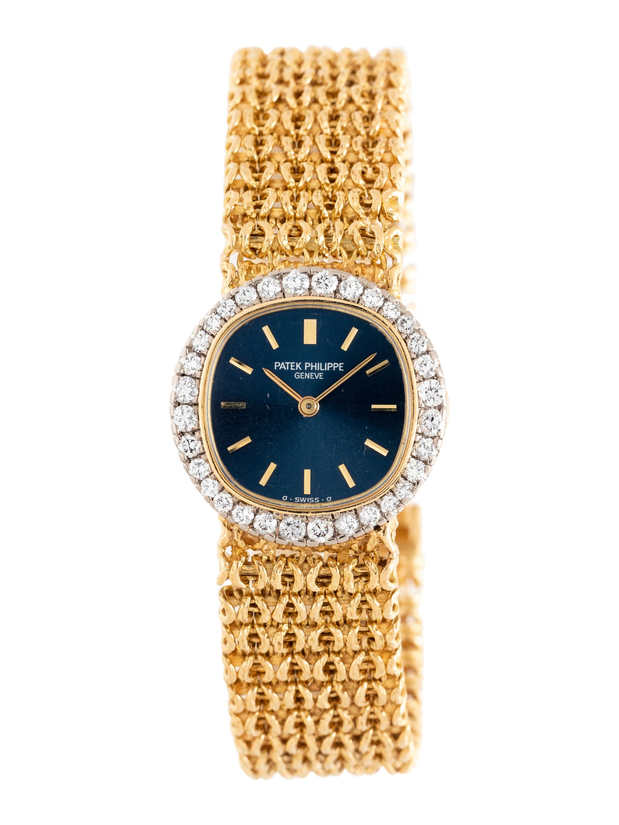 PATEK PHILIPPE, 18K YELLOW GOLD AND DIAMOND WATCH