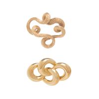 COLLECTION OF YELLOW GOLD BROOCHES