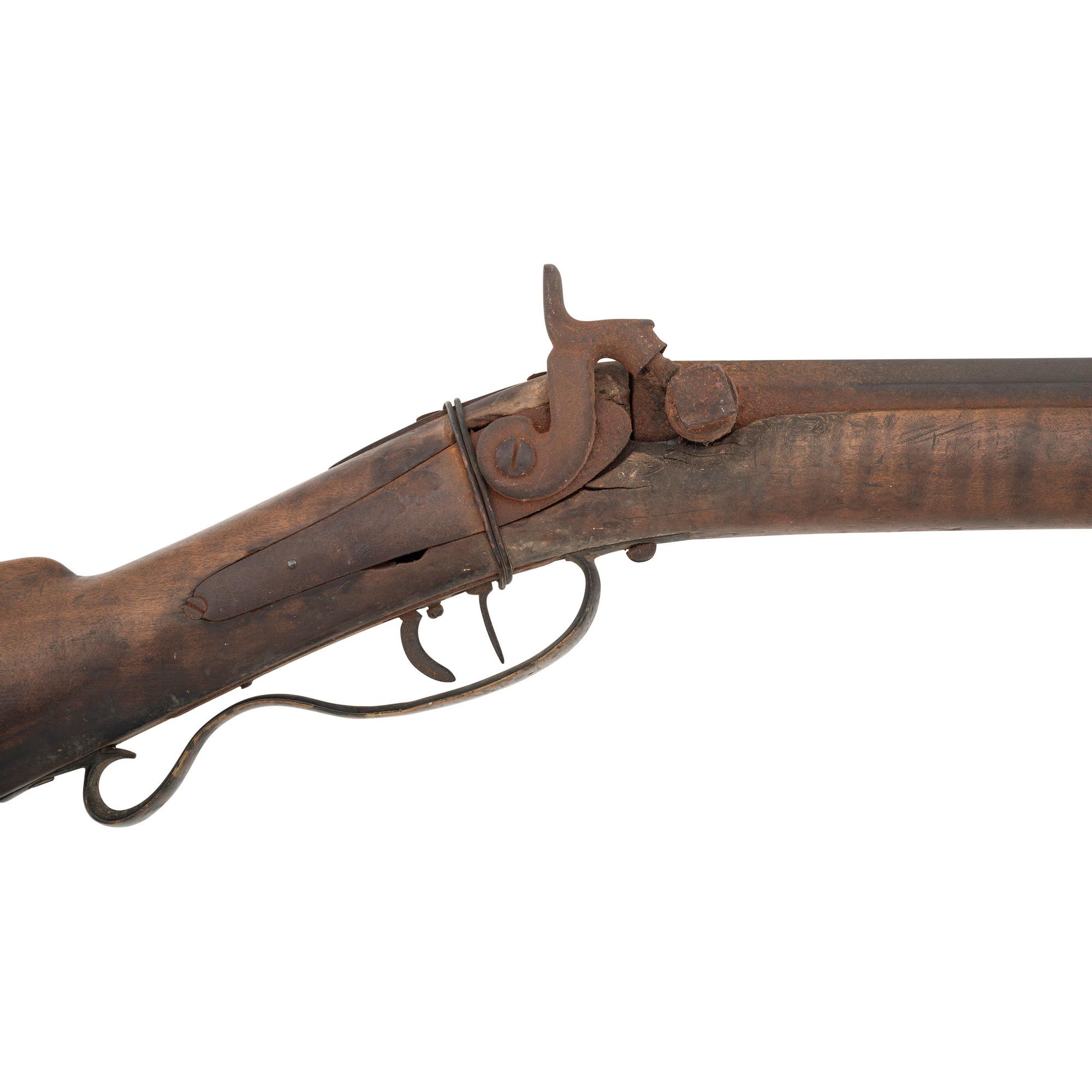 Halfstock Heavy Barrel Percussion Kentucky Rifle by P.A. Reinhard ca.1871