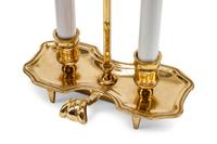 Two Brass and Tole Bouillotte Lamps