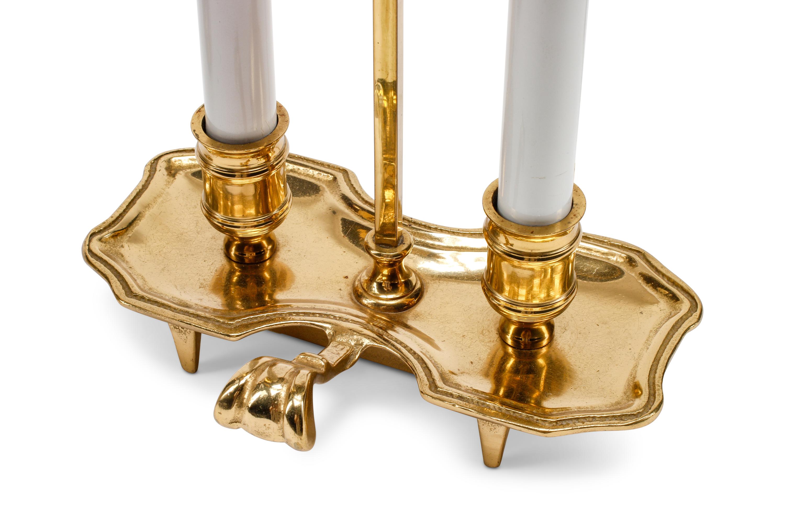 Two Brass and Tole Bouillotte Lamps