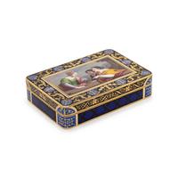 A Gold and Enamel Decorated Snuff Box
