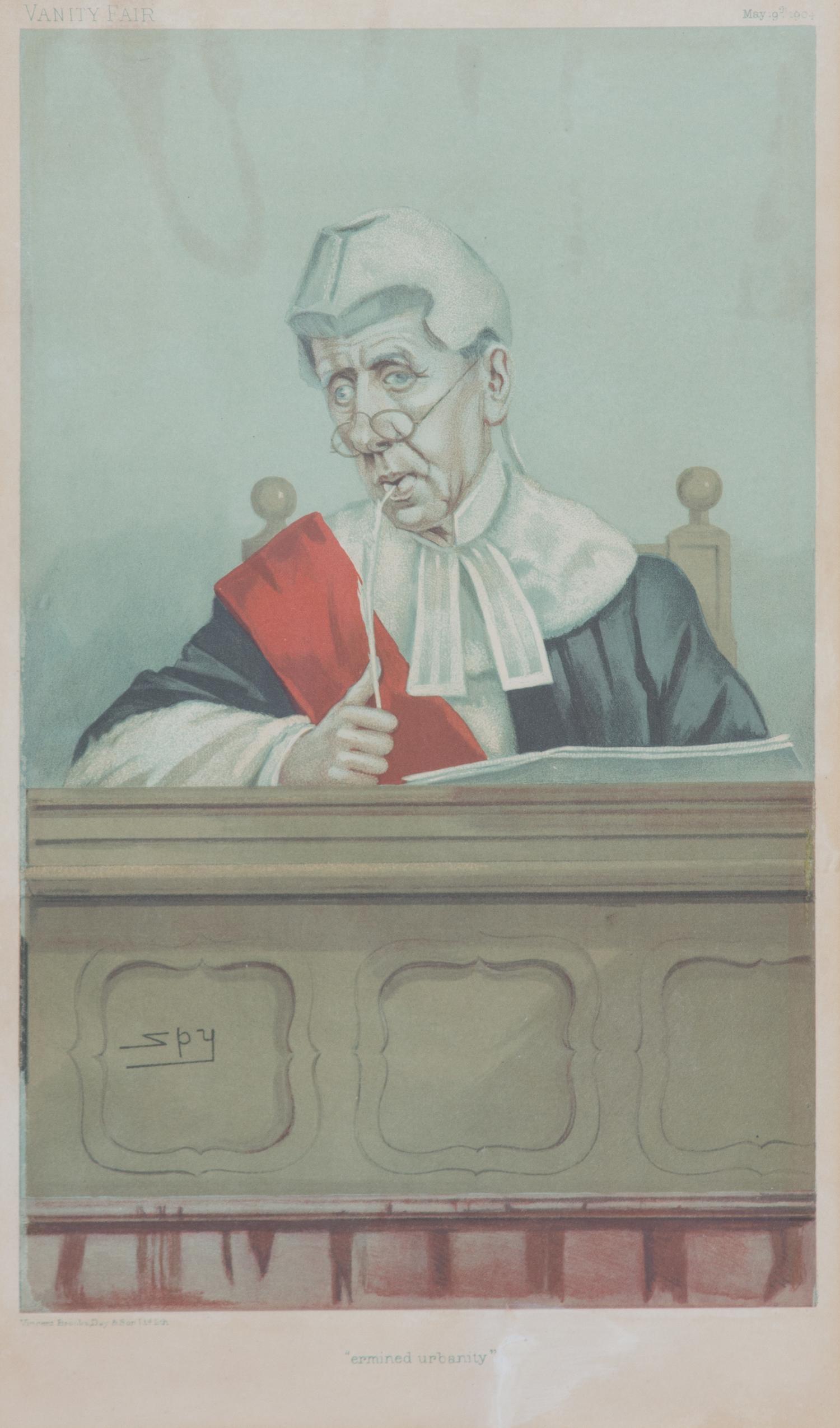 A Collection of Vanity Fair Judge and Gentleman Prints Largest framed 21 x 26 inches. — 20TH CENTURY