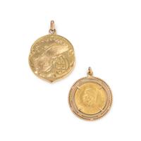 COLLECTION OF YELLOW GOLD PENDANTS