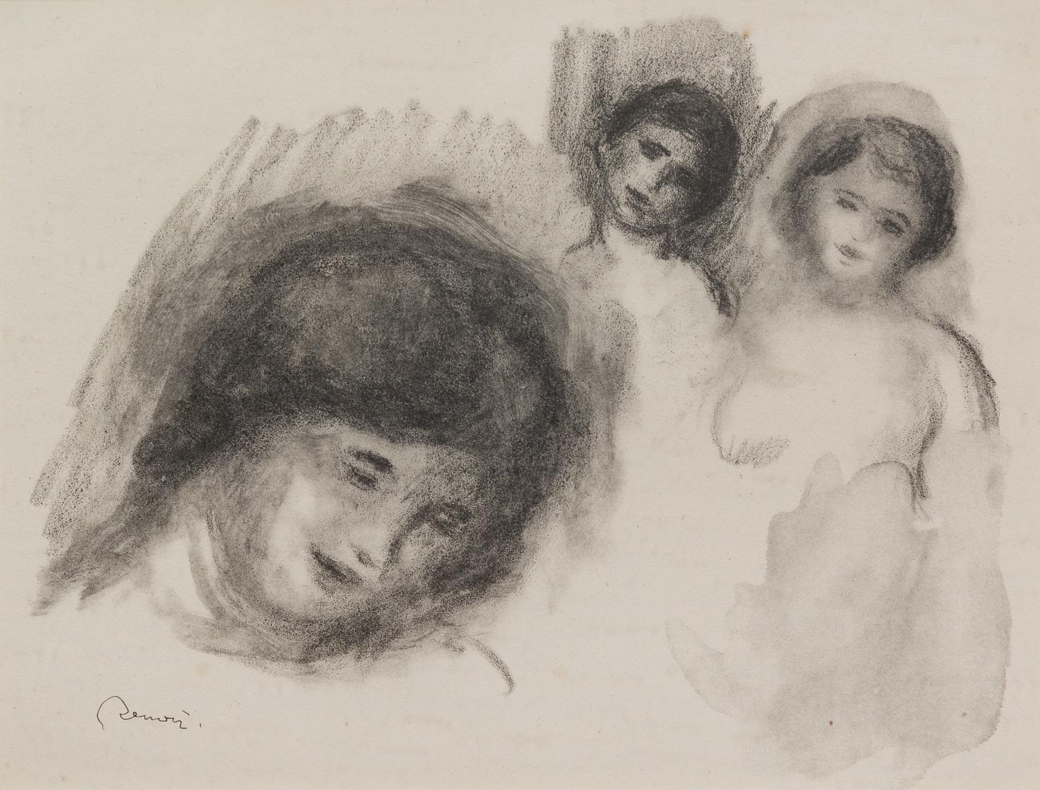 Pierre-Auguste Renoir, (French, 1841-1919), La pierre aux trois croquis (from Douze Lithographies originales de Pierre-Auguste Renoir),