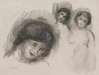 Pierre-Auguste Renoir, (French, 1841-1919), La pierre aux trois croquis (from Douze Lithographies originales de Pierre-Auguste Renoir),