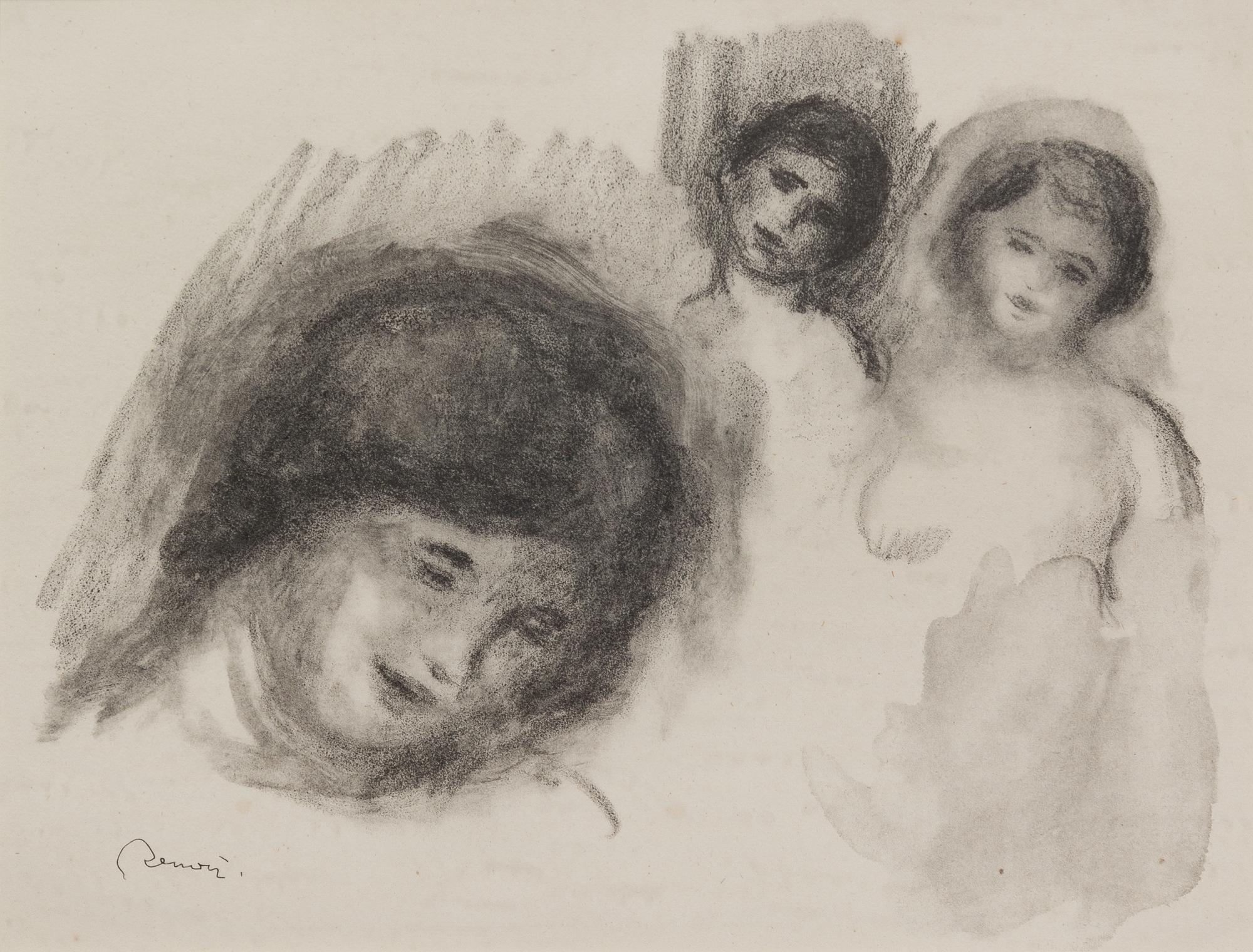 Pierre-Auguste Renoir, (French, 1841-1919), La pierre aux trois croquis (from Douze Lithographies originales de Pierre-Auguste Renoir),