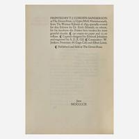[Private Press] [Doves Press, The] Goethe, Johann Wolfgang von Faust eine tragoedie von Goethe