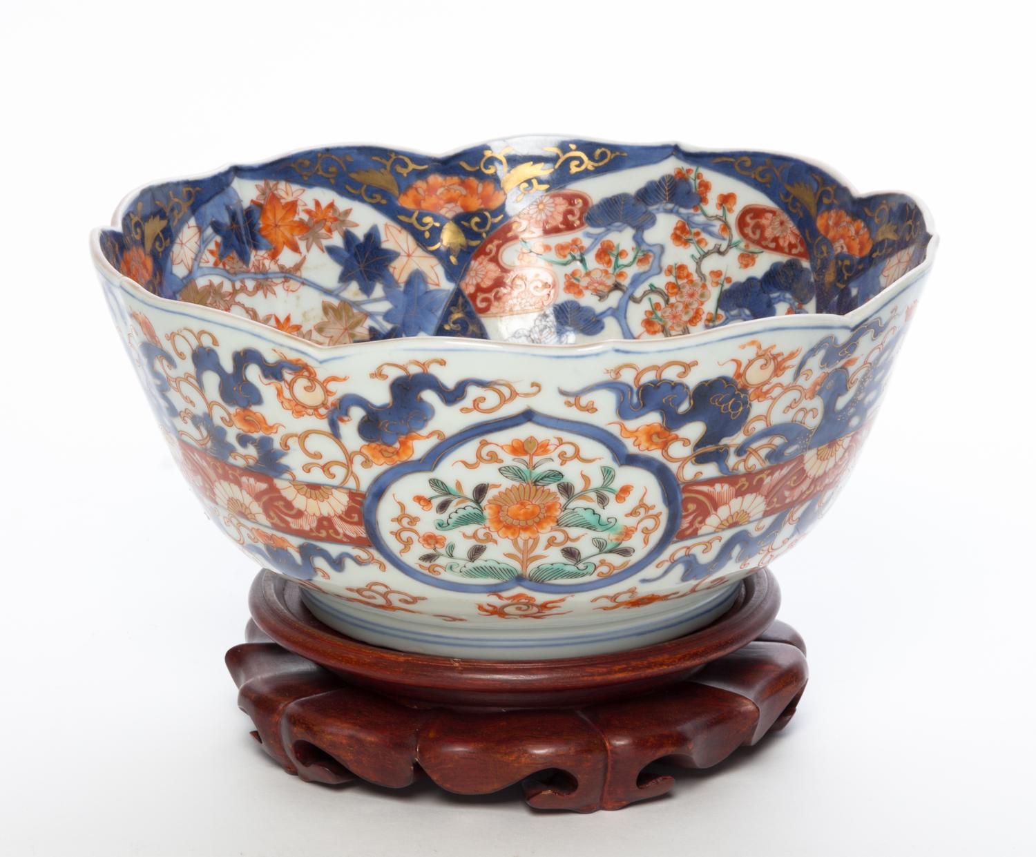 A Japanese Porcelain Center Bowl Diameter of bowl 10 7/8 inches.