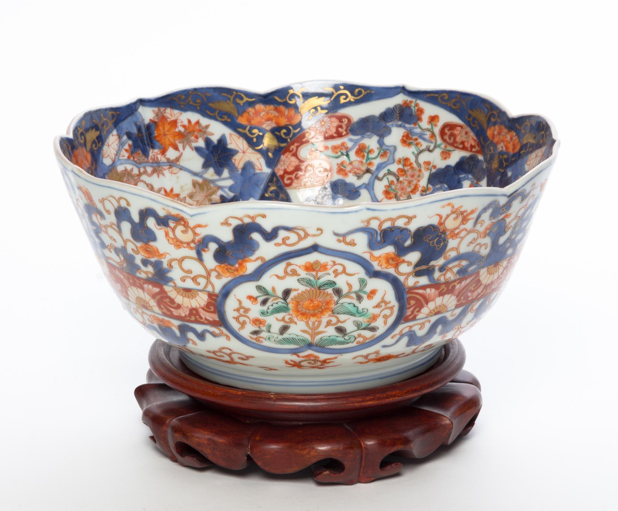 A Japanese Porcelain Center Bowl Diameter of bowl 10 7/8 inches.