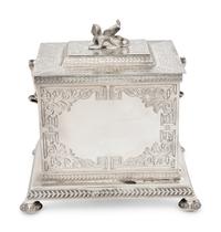 A Victorian Silver-Plate Biscuit Box