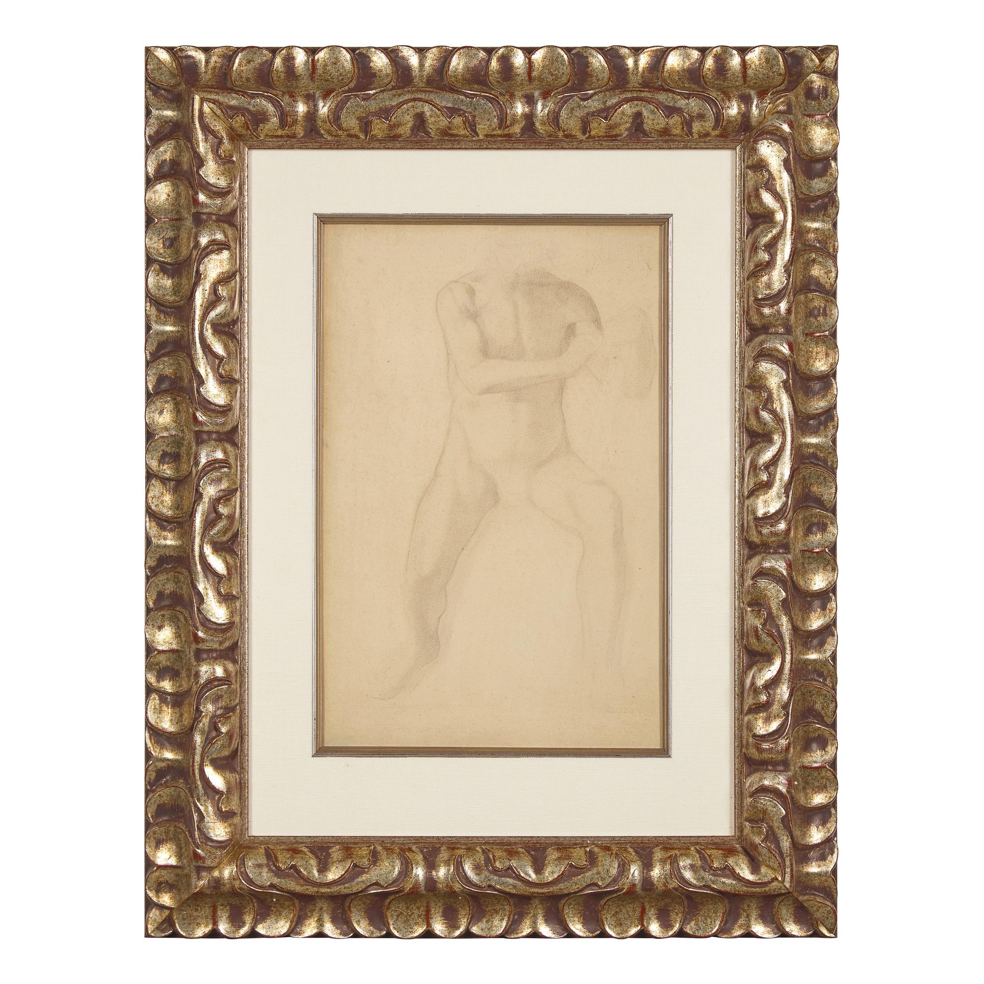 Edgar Degas (French, 1834-1917) — Étude d'Homme Assis , 1858