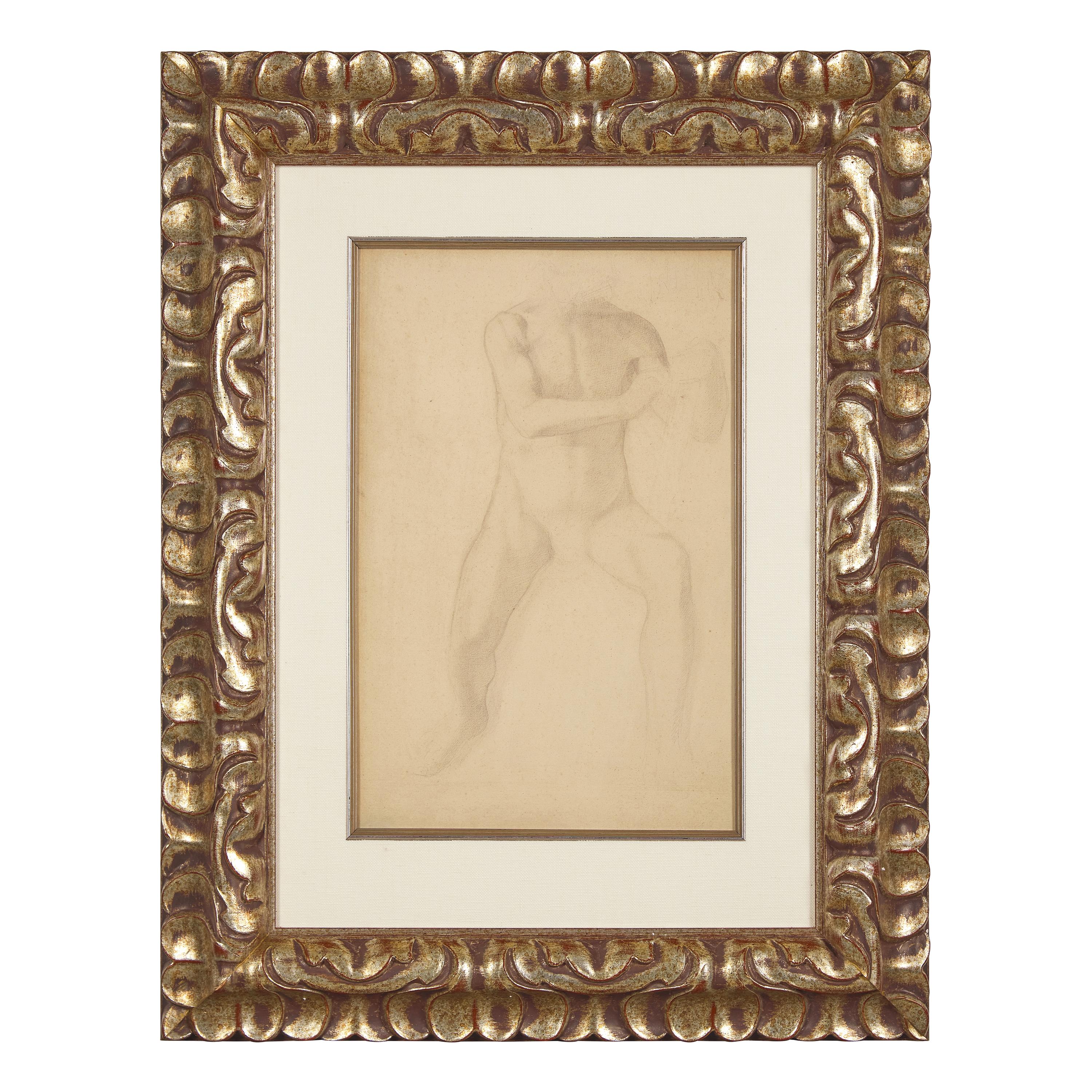 Edgar Degas (French, 1834-1917) — Étude d'Homme Assis , 1858
