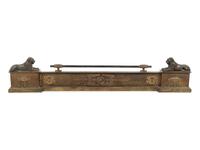 An Empire Style Gilt Bronze Fire Fender