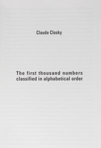 CLOSKY, CLAUDE A group of eight works.