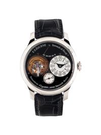 A RARE AND IMPORTANT F.P. JOURNE, PLATINUM 'TOURBILLON SOUVERAIN BLACK LABEL' WATCH