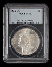 A United States 1882-CC Morgan Silver Dollar Coin