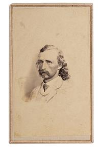 [CUSTER, George Armstrong]. HOLYLAND, Jonathan, photographer. Unpublished CDV of George A. Custer in civilian clothing. Washington, DC. Ca 1863-65.