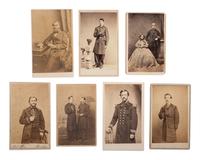 [CIVIL WAR]. A group of 7 CDVs of unidentified naval officers, comprising: