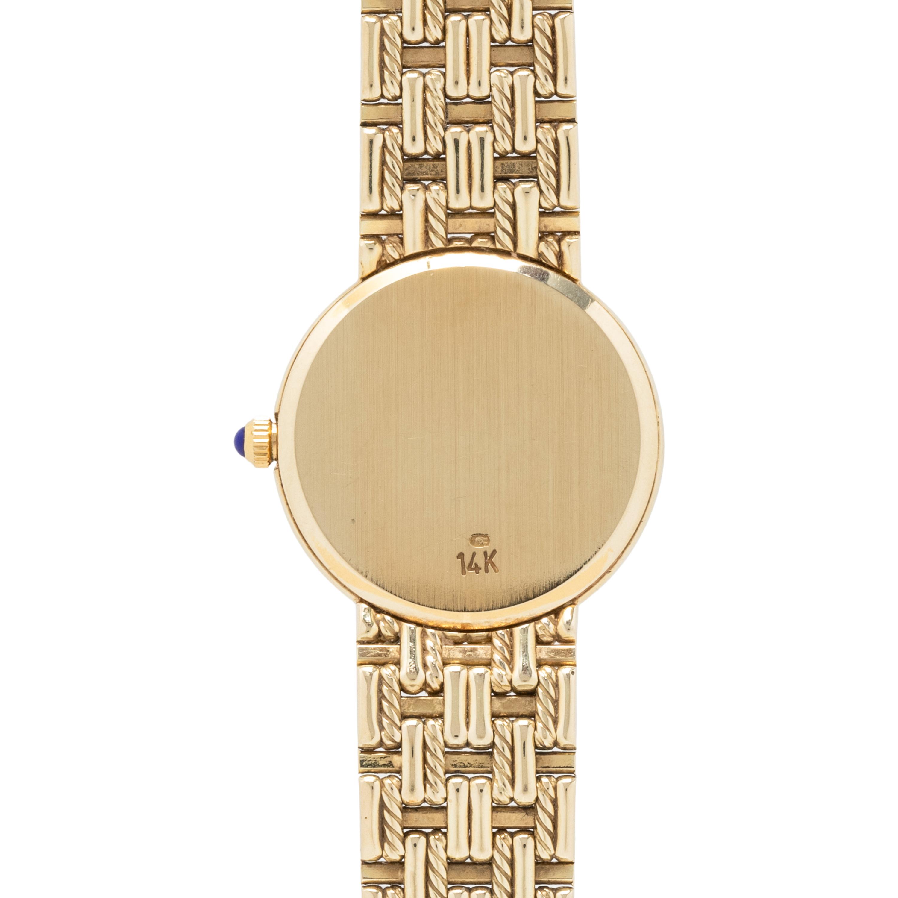 WALDAN INTERNATIONAL, 14K YELLOW GOLD WATCH
