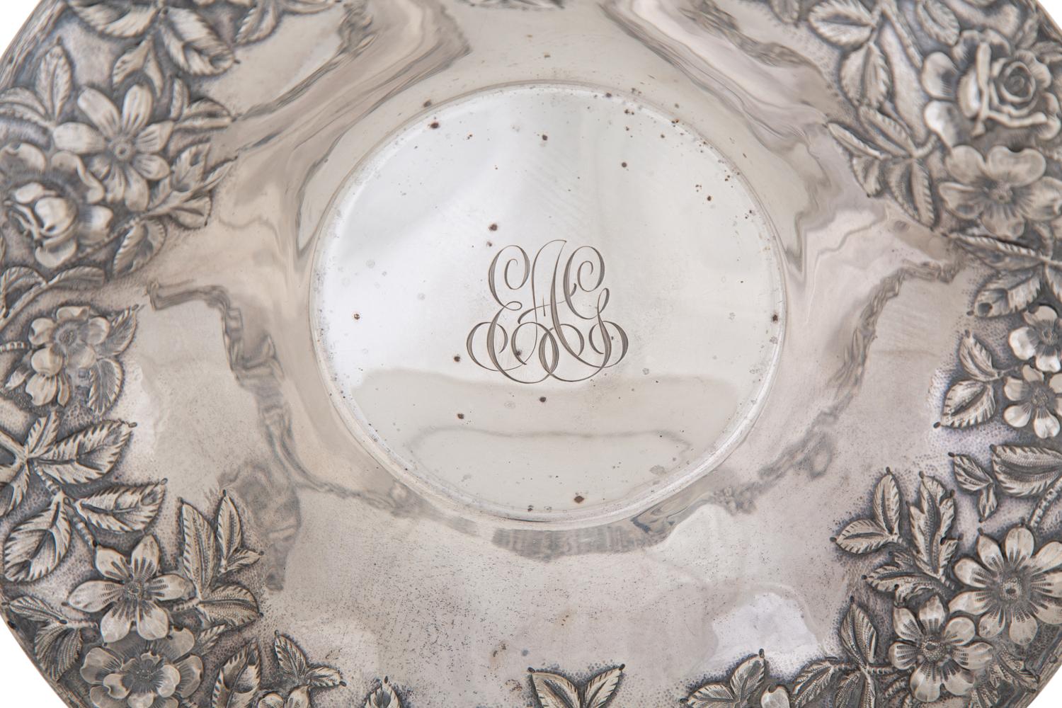 An American Silver Repoussé Floral Border Bowl — S. KIRK & SONS, CO., BALTIMORE