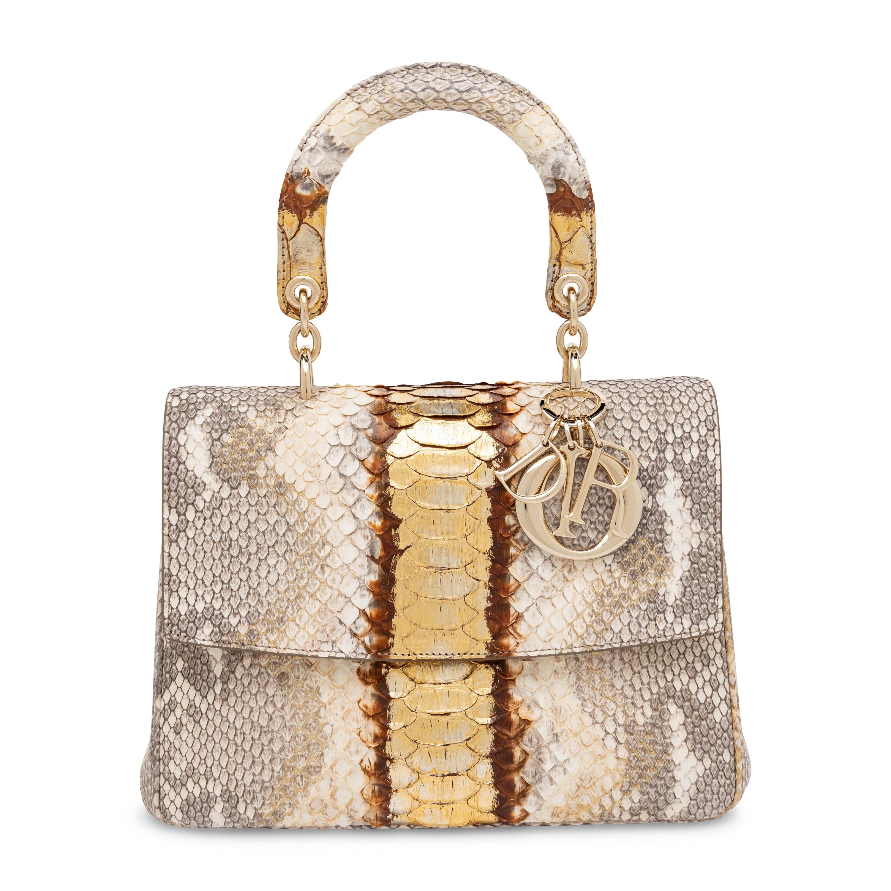 Christian Dior, Top Handle Flap Bag in Python