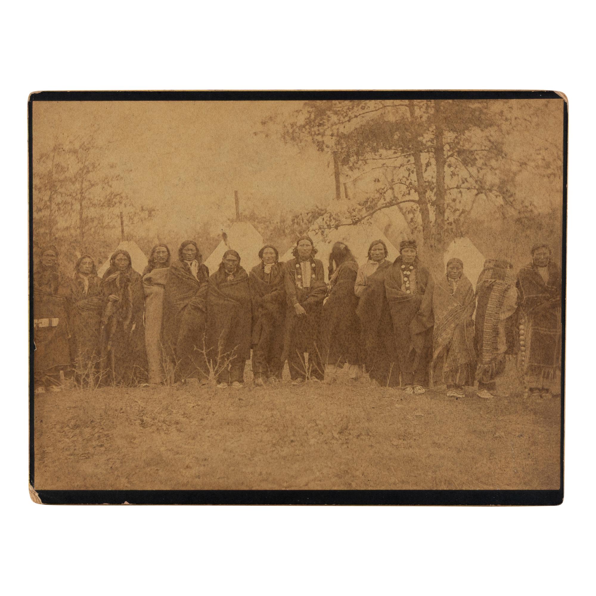 Photograph of Lakota Indians at Rosebud Reservation, South Dakota.