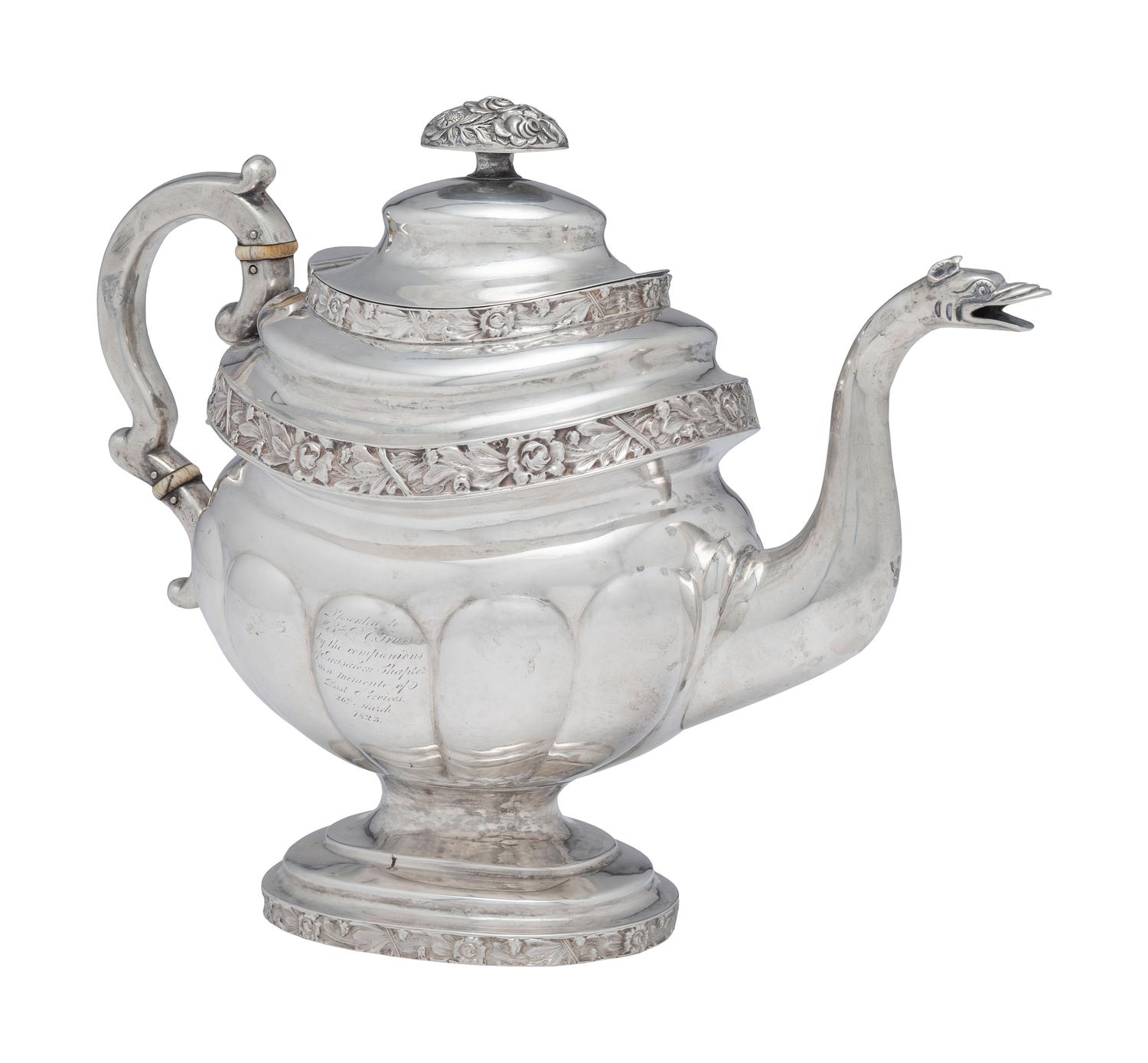 A Coin Silver Tea Pot