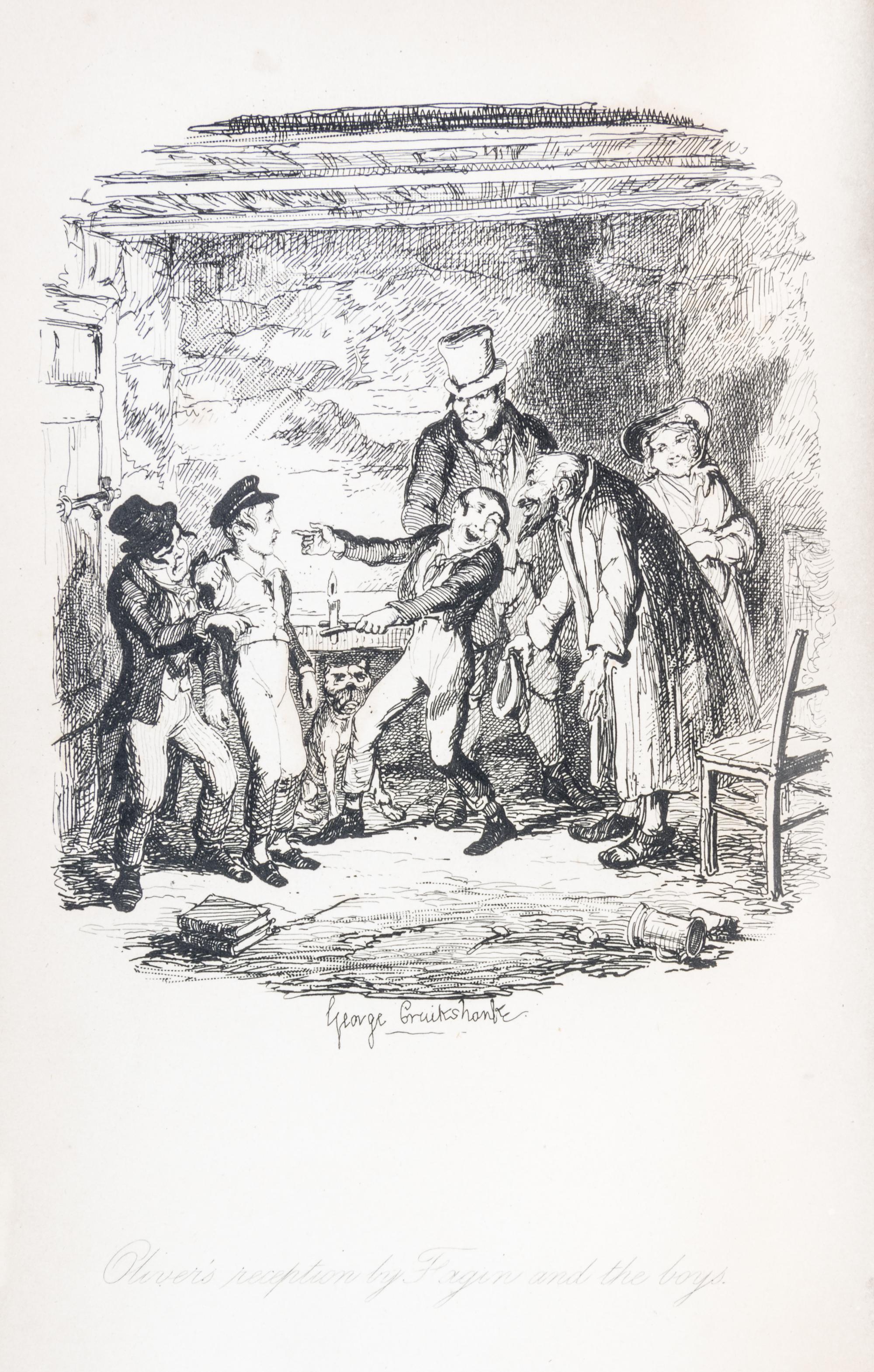DICKENS, CHARLES. Oliver Twist. London, 1838. 3 vols. First edition in book form.