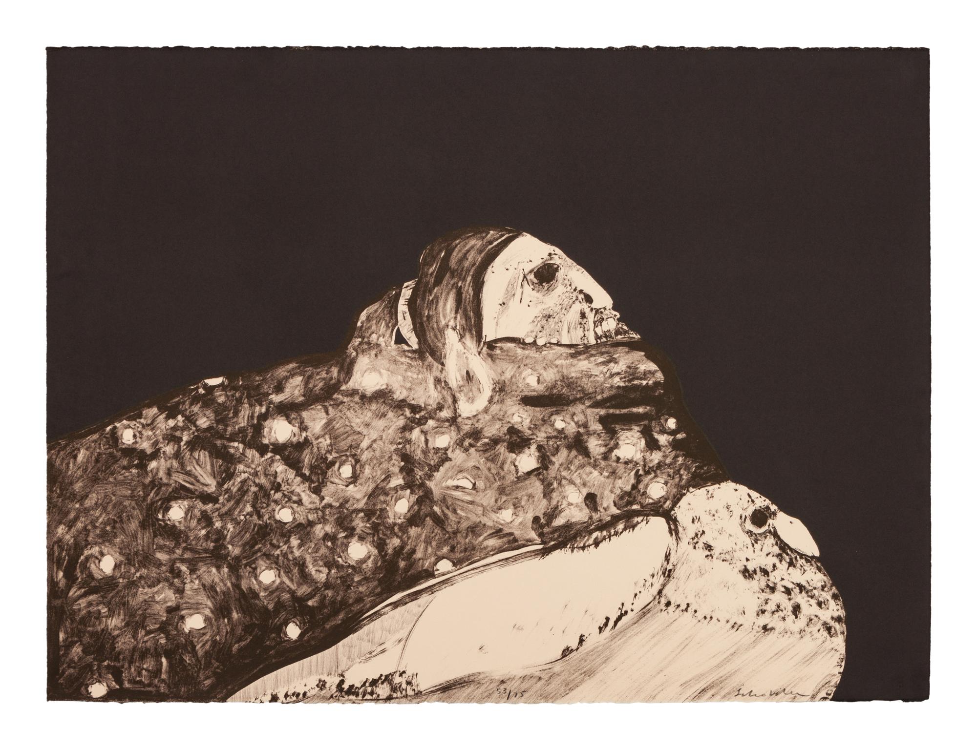Lot is located and will ship from Denver, Colorado. Indian with Pigeon (from Indians Forever Suite), 1971