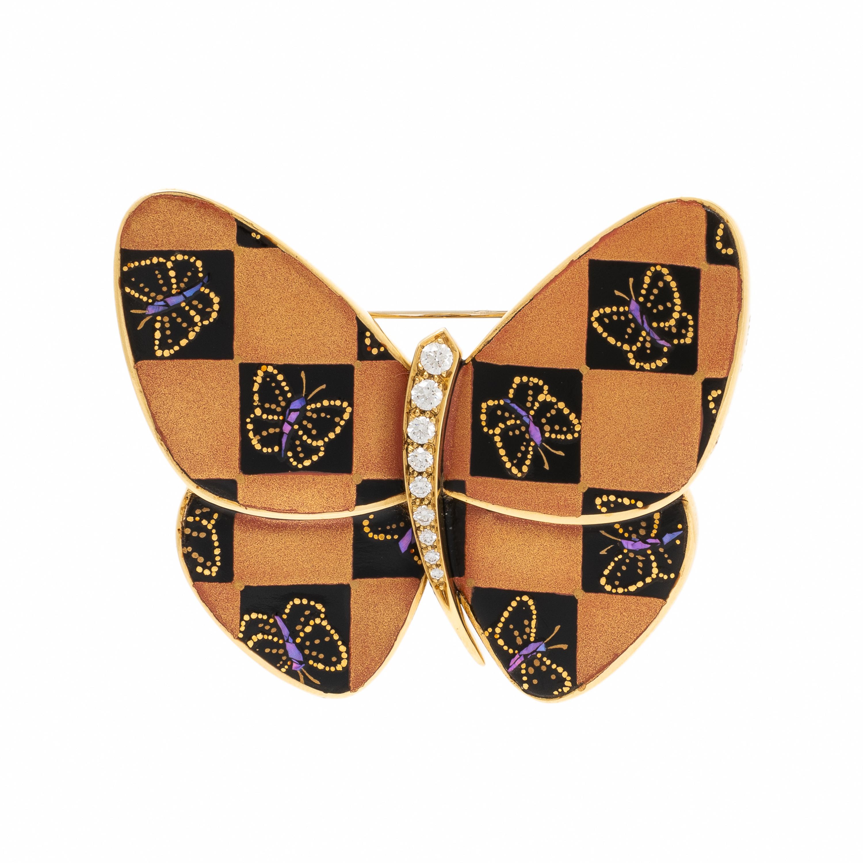 Van Cleef & Arpels, Junichi Hakose, 'Lacquered Butterfly' Brooch