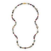 Verdura, Cultured Pearl, Diamond and Multigem Necklace
