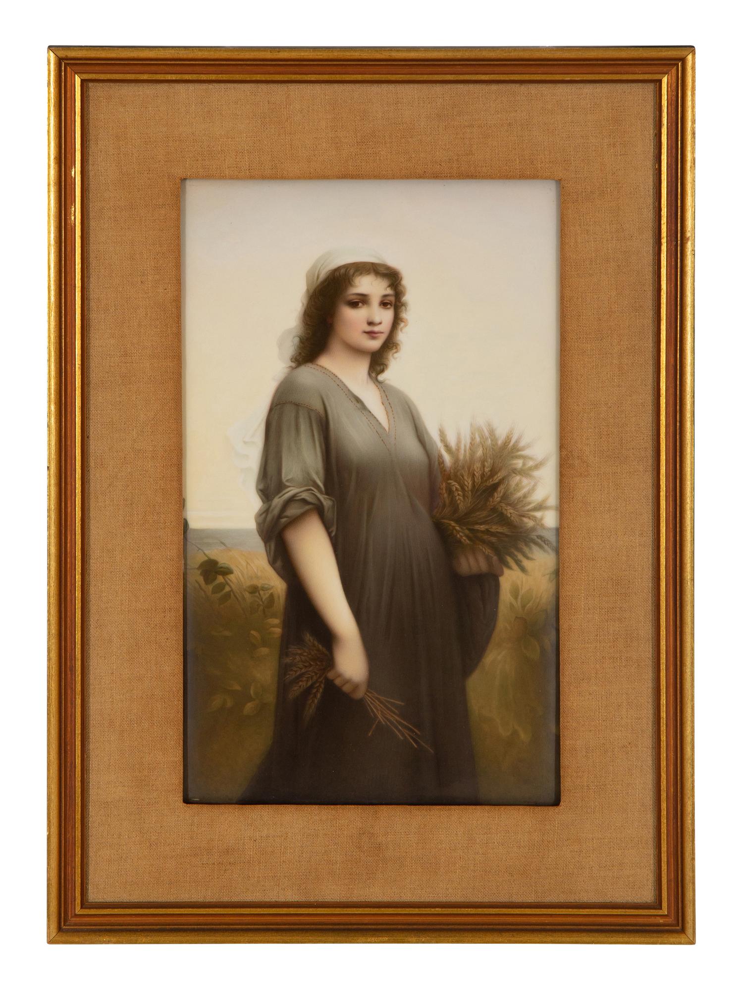 A Berlin (K.P.M.) Porcelain Plaque of Ruth after Landelle — 19TH CENTURY