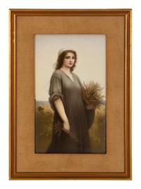 A Berlin (K.P.M.) Porcelain Plaque of Ruth after Landelle — 19TH CENTURY