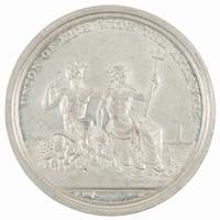 Erie Canal Completion Medal with Original Box, In White Metal
