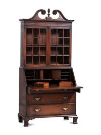 A Federal Style Mahogany Secretary Bookcase