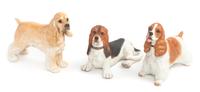 Three Boehm Porcelain Figures Width of widest 7 inches. — 20TH CENTURY