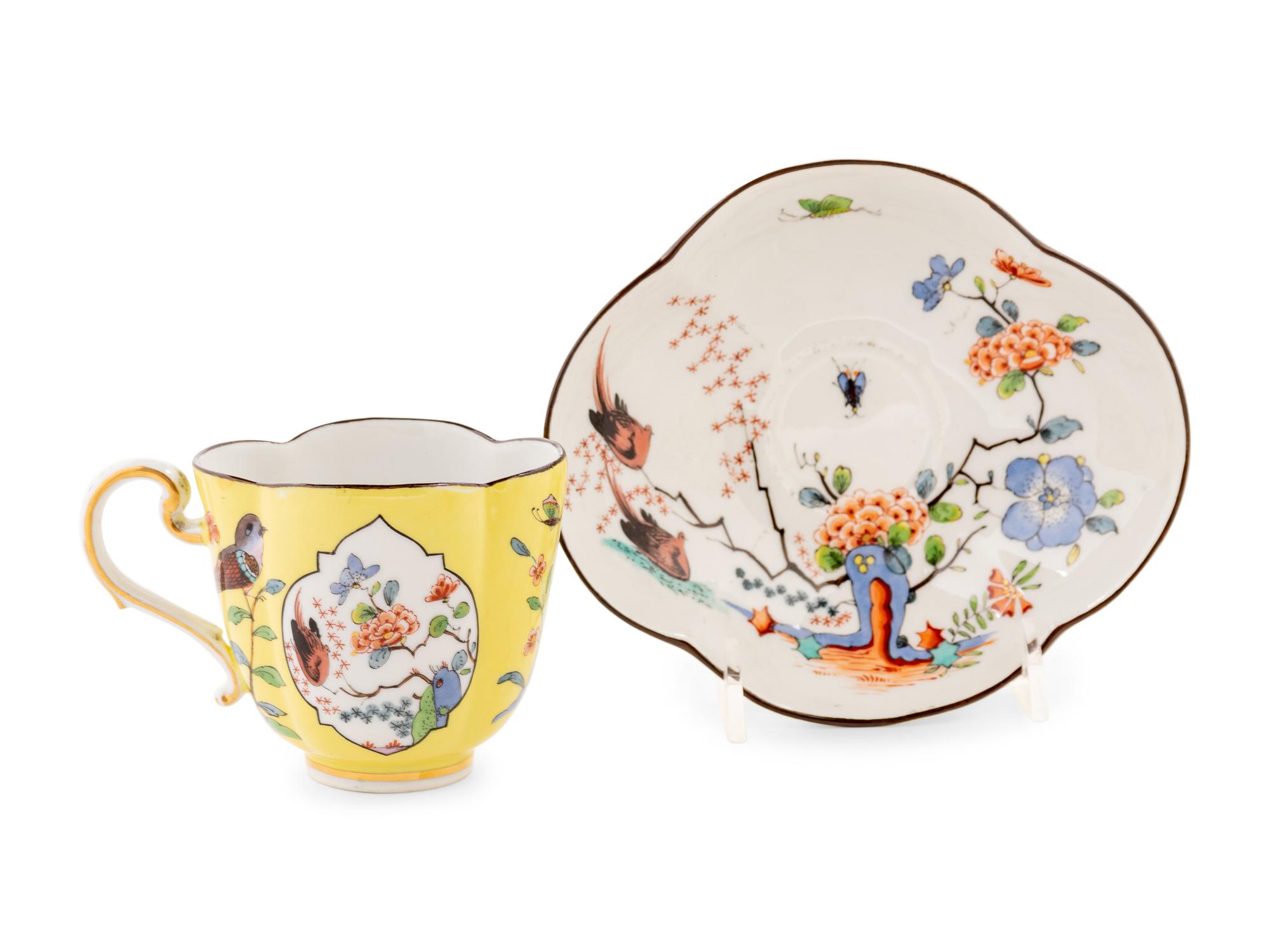 A Meissen Porcelain Cup, Saucer and Coffee Pot