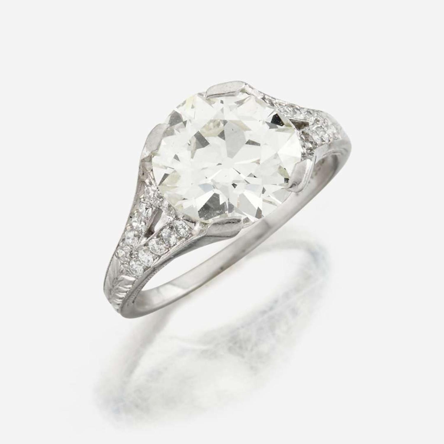 A platinum and diamond solitaire ring, Tiffany & Co.