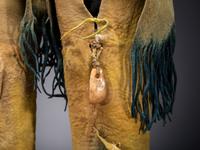 Comanche Child's Beaded Hide Boot Moccasins
