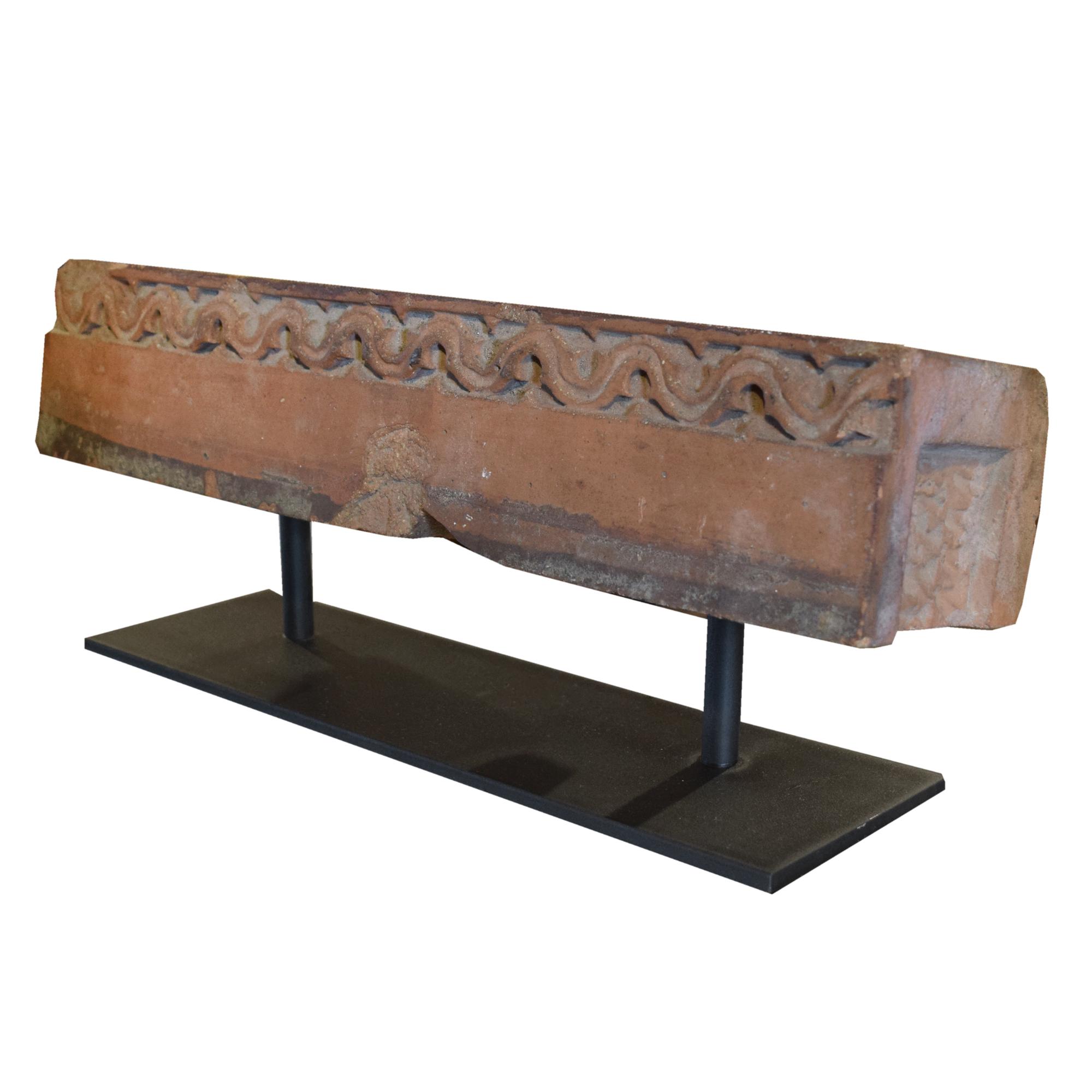A Frank Lloyd Wright Designed Terra Cotta Fragment from the Francisco Terrace, Chicago, IL 15.5" W x 4" D x 6.5" H — United States, Circa 1895
