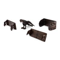 A Group of Four Black Forest Carved Book Racks and Stands