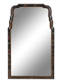 A Queen Anne Style Chinoiserie Decorated Mirror