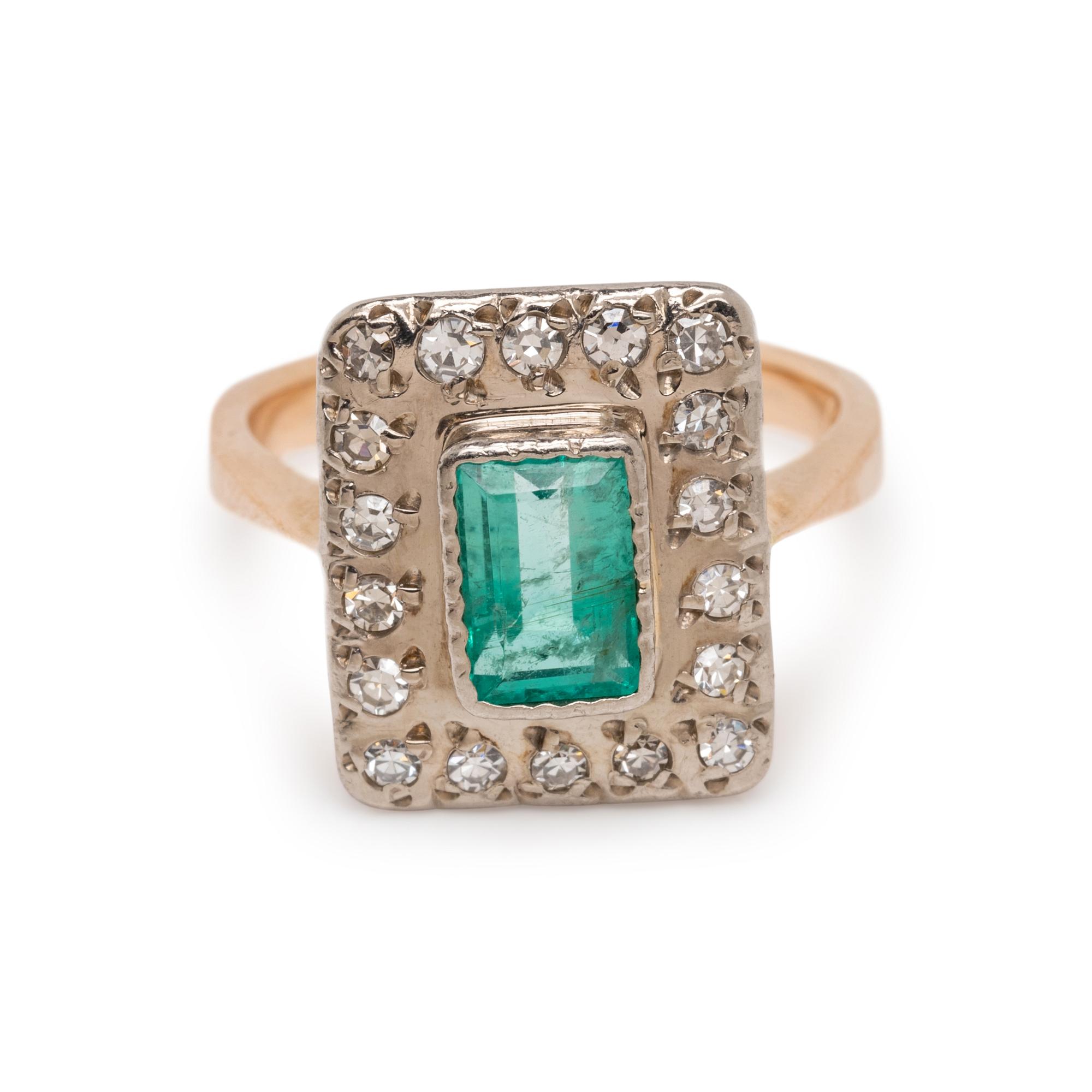 EMERALD AND DIAMOND RING